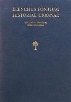 Elenchus Fontium Historiae Urbanae volumen tertium pars secunda