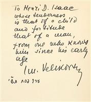 First Edition, First Printing -  Worlds in Collision [The Velikovsky Affair], Macmillan, 1950, Signed and Inscribed by Author 