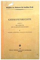 Germanenrechte band 2 / III