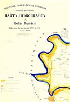 Harta hidrografica a Deltei Dunarii dupa ridicarile facute in 1909-1910, scara 1:50000 [1 cm pe harta = 500 m pe teren!]