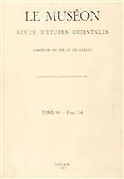Le Museon. Revue d'etudes orientales tome 96 fasc. 3-4 (1983)