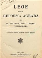 Lege pentru reforma agrara din Transilvania, Banat, Crisana si Maramures, 1921