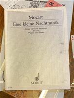 Mica serenada nocturna pentru vioara si pian. Partitura muzicala