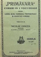 "Primavara" Coruri in 3 voci egale