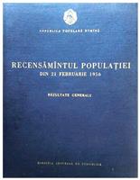 Recensamantul populatiei - 1956 Rezultate generale