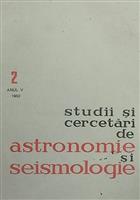 Studii si cercetari de astronomie si seismologie 2/1960