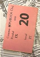Vechi bilet Cinema Republica [Florin Piersic] Cluj 25 mai 1978